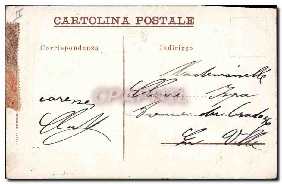 Napoli: il Vesuvio in eruzione 1906 — éditeur Inseriate - Napoli, n° de série non visible — Achterkant