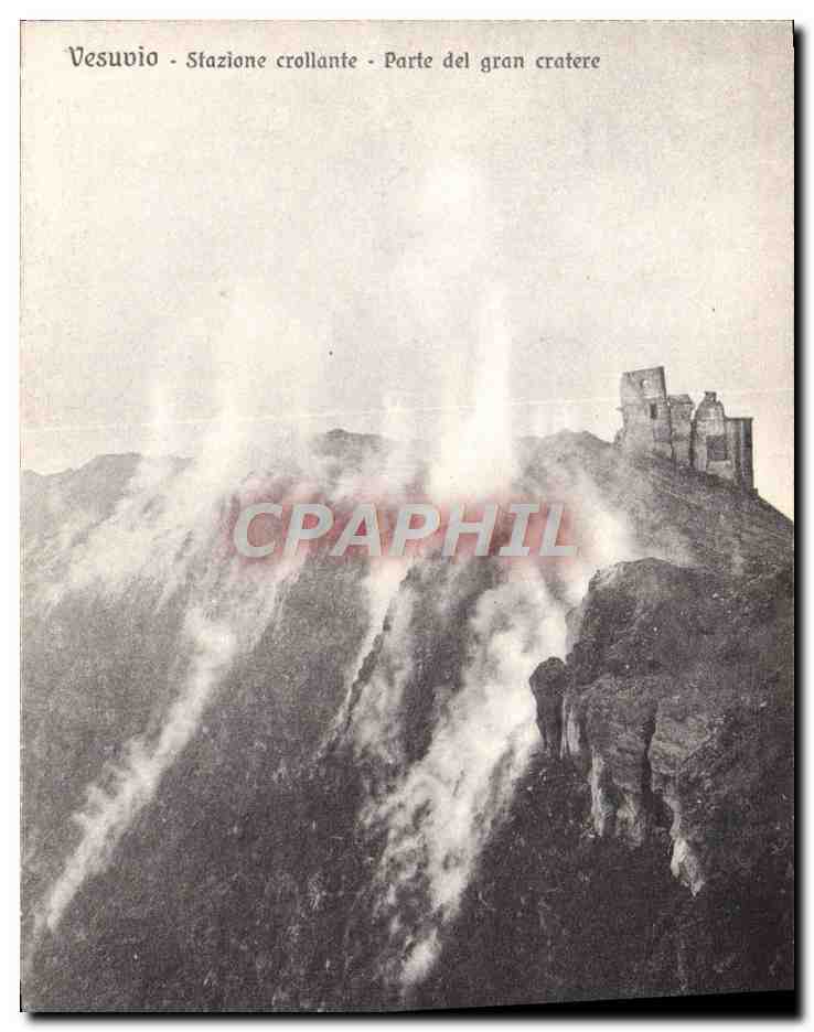 Vesuvio - Stazione crollante - Parte del gran cratere — Édition Pesquale Cordova, Resina
