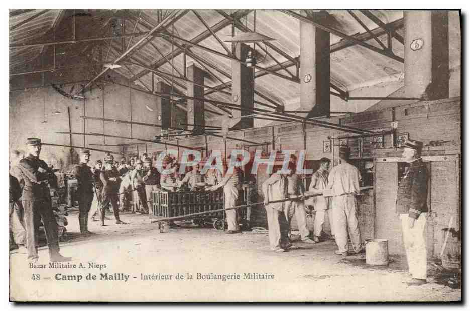 CPA Camp de Mailly Interieur de la boulangerie militaire Militaria