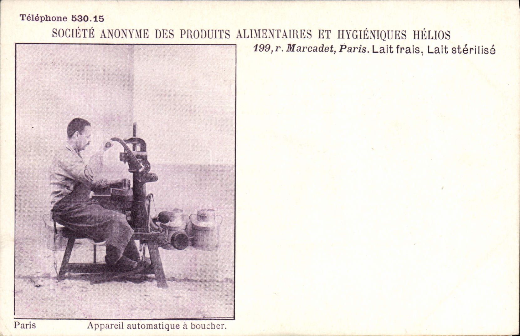 Appareil automatique à boucher — Société Anonyme des Produits Alimentaires et Hygiéniques Hélios — Paris