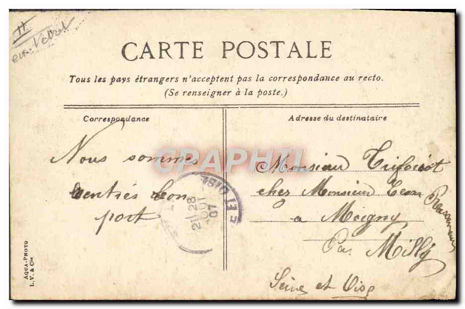 CPA Bois de Vincennes La laiterie en plein air Vache  — Verso