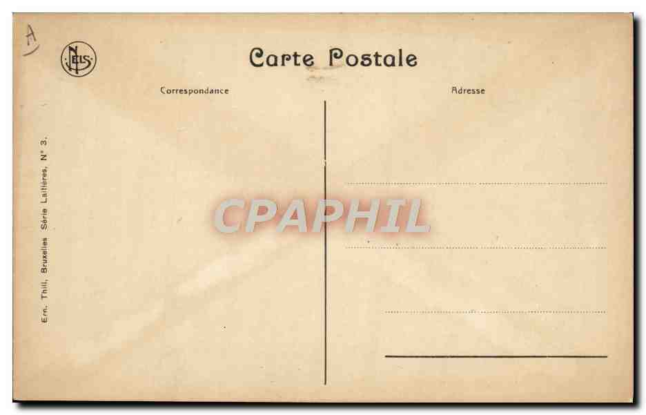 CPA Folklore Laitiere flamande TOP — Verso