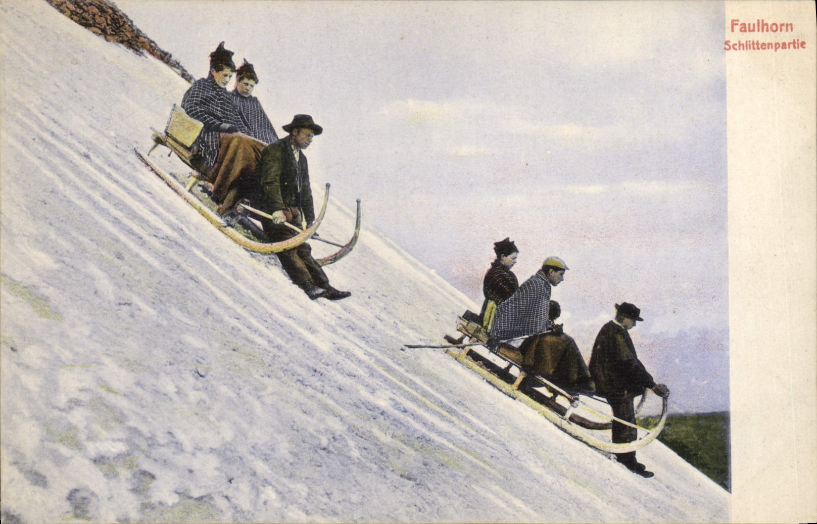Faulhorn — Schlittenpartij — Atelier H. Guggenheim & Co., Zürich, nr. 13286