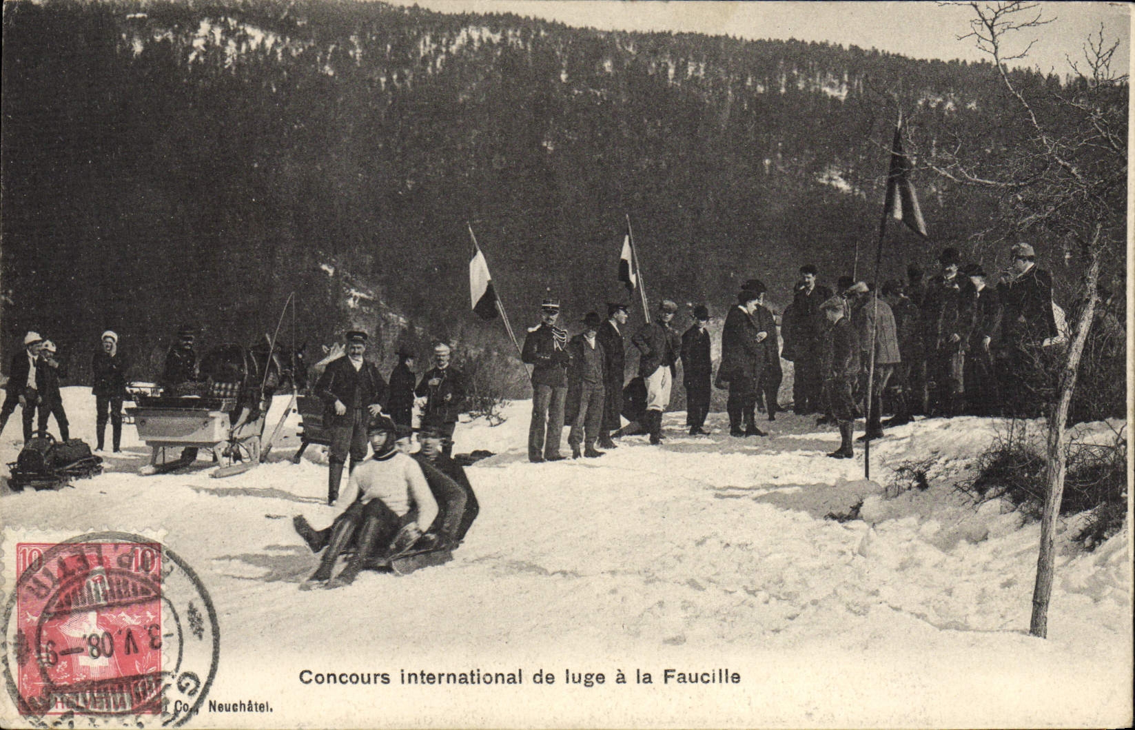 Concours international de luge à la Faucille — Neuchâtel — Co. Neuchâtel