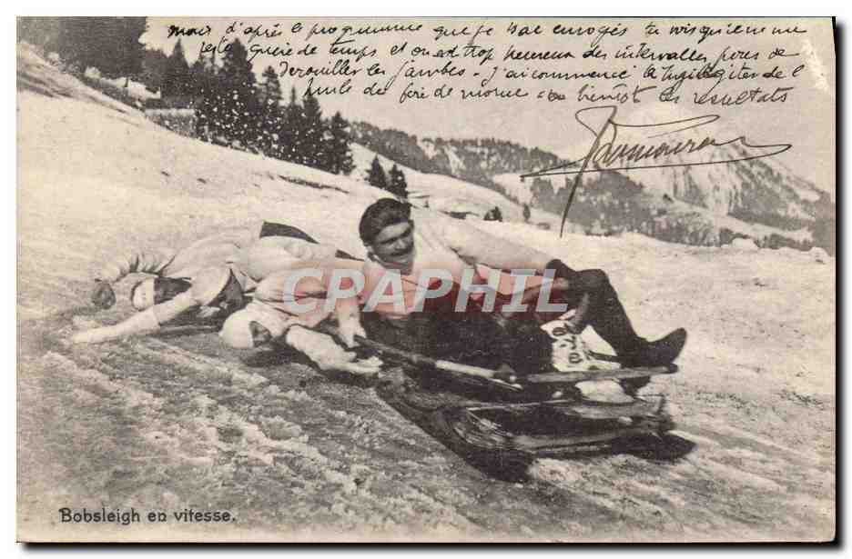 Bobsleigh en vitesse — Témoignage de l'éditeur à Beyjou, France — CPAPHIL