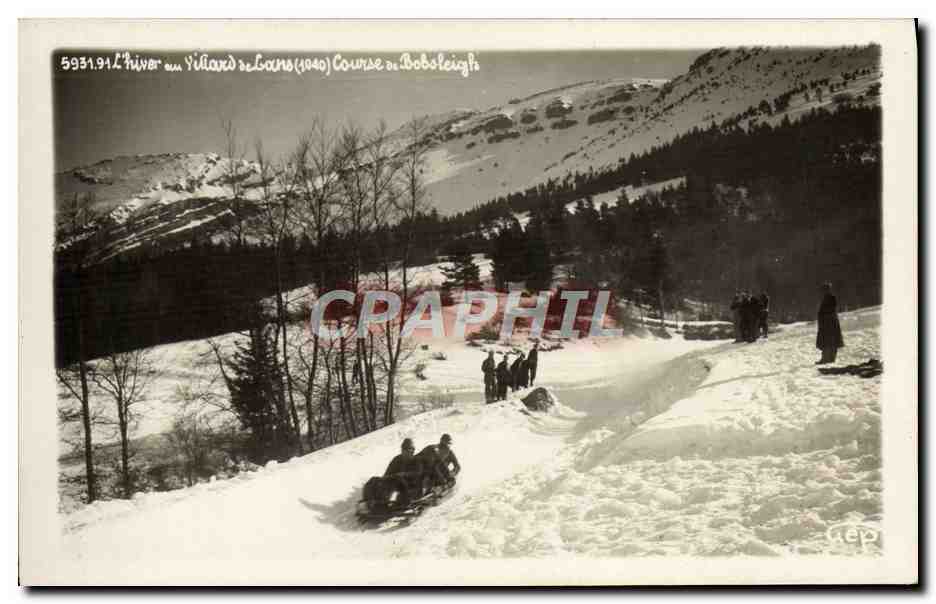 L'hiver au Villard de Lans (1940) - Course de Bobsleigh