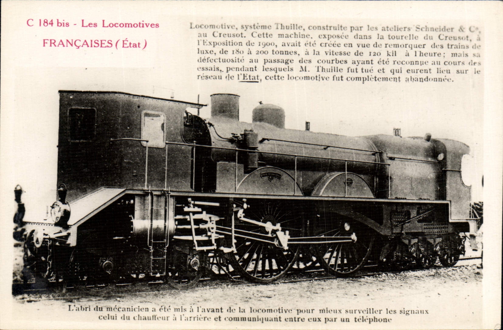 CPA Train Locomotive systeme Thuile