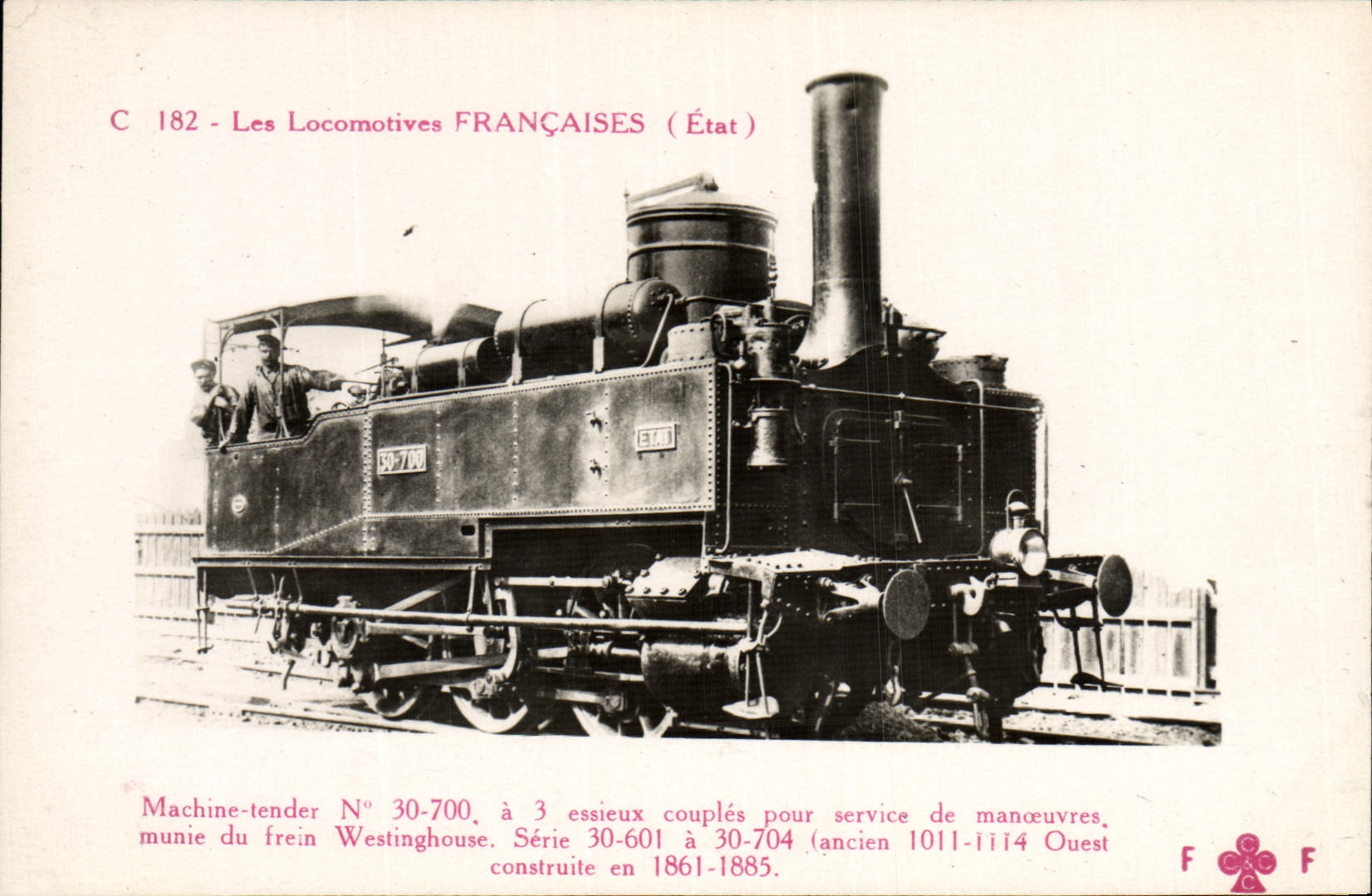 CPA Train Locomotive Machine 30 700