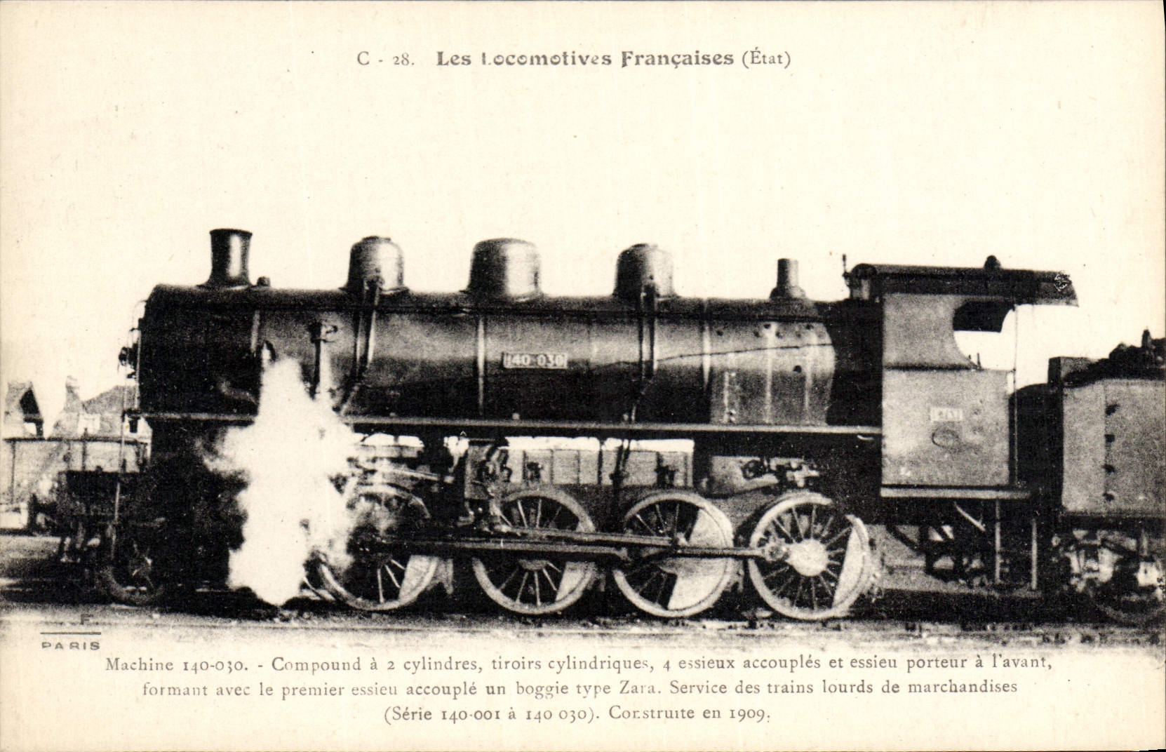 CPA Train Locomotive Machine 140 030
