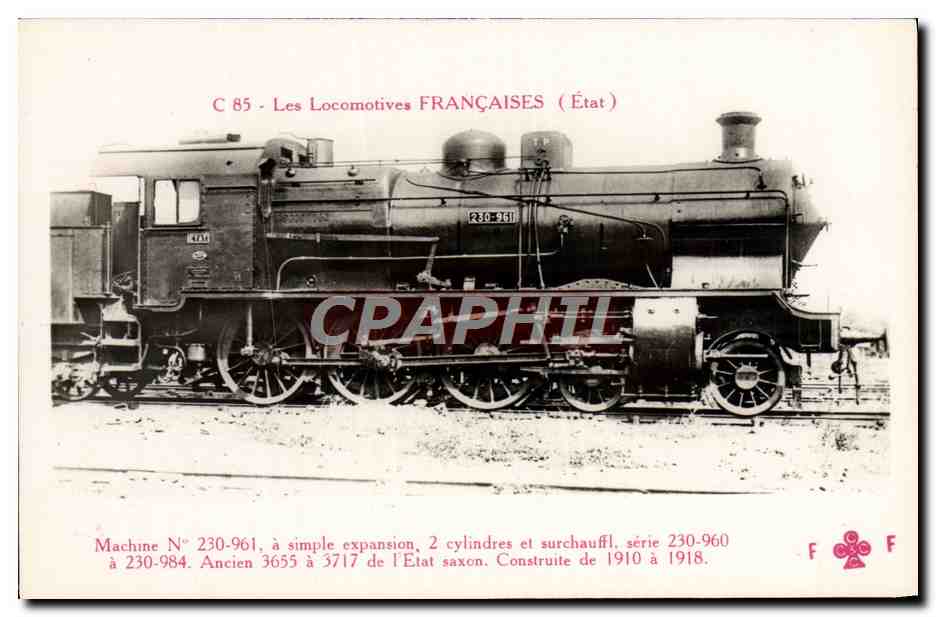 CPA Train Locomotive Machine 230 961 Etat Saxon Saxe Sachsen
