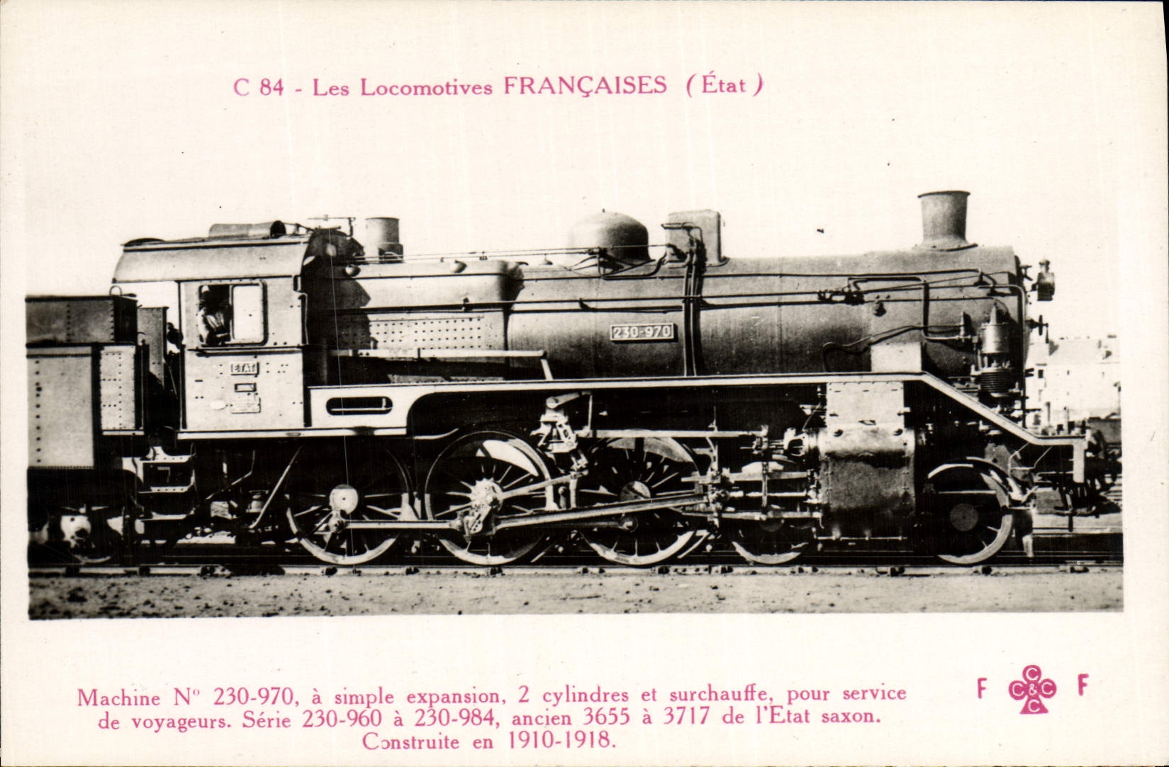 CPA Train Locomotive Machine 230 970 Saxe Sachsen