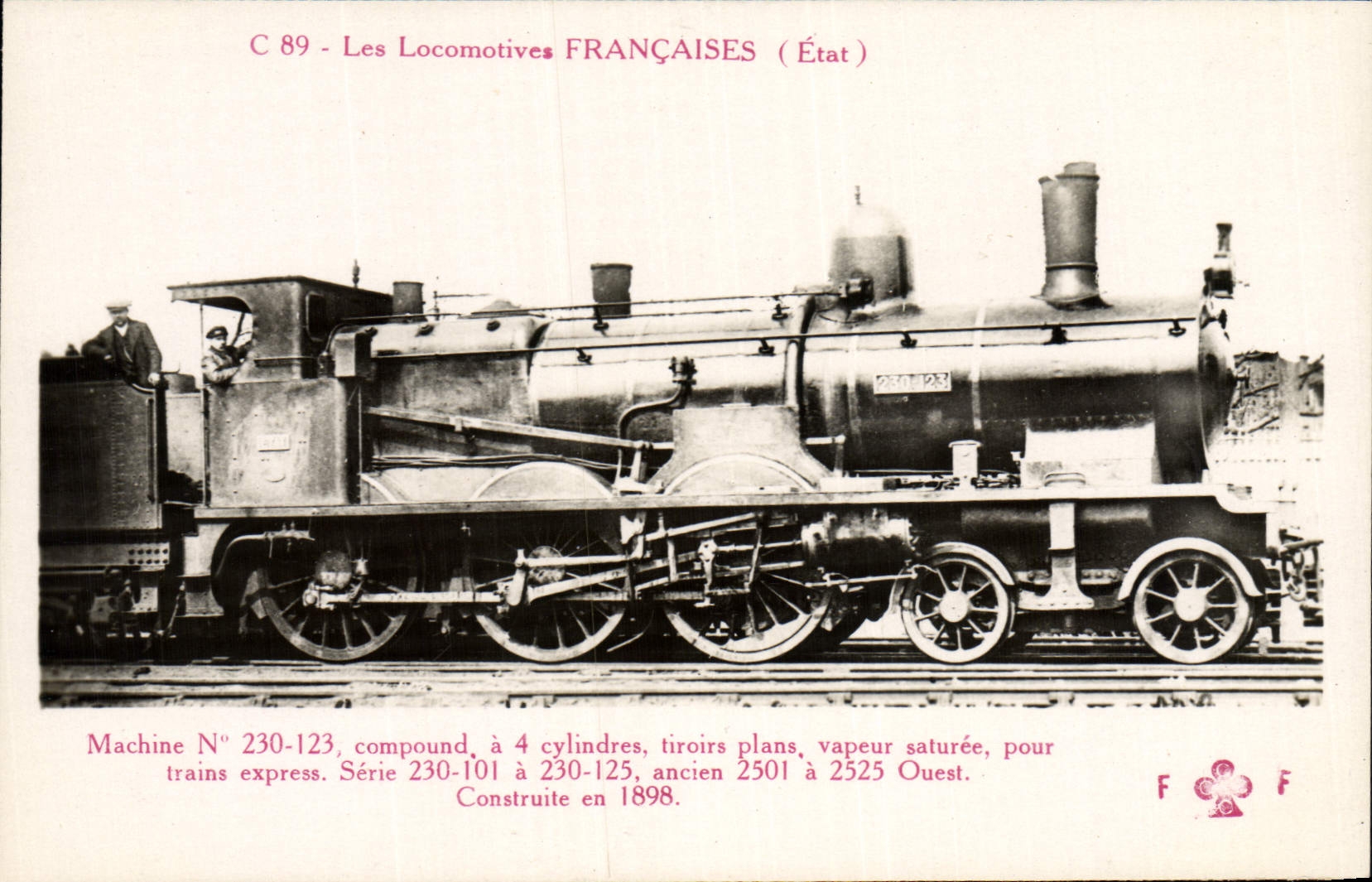 CPA Train Locomotive Machine 230 123