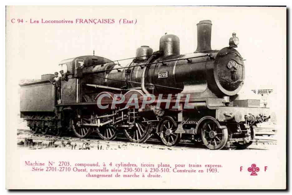 CPA Train Locomotive Machine 2703