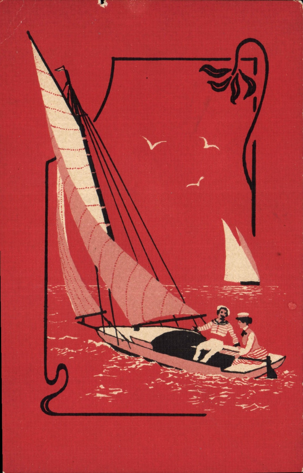 CPA Bateau Voilier