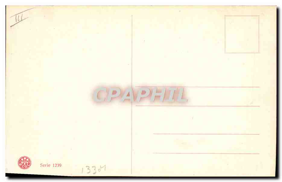 Côte rocheuse au crépuscule — vue maritime — CPAPHIL, série 1239 — Verso