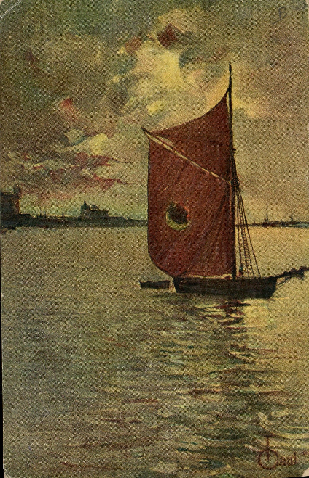 Bateau à voile — Venise — J. Cant