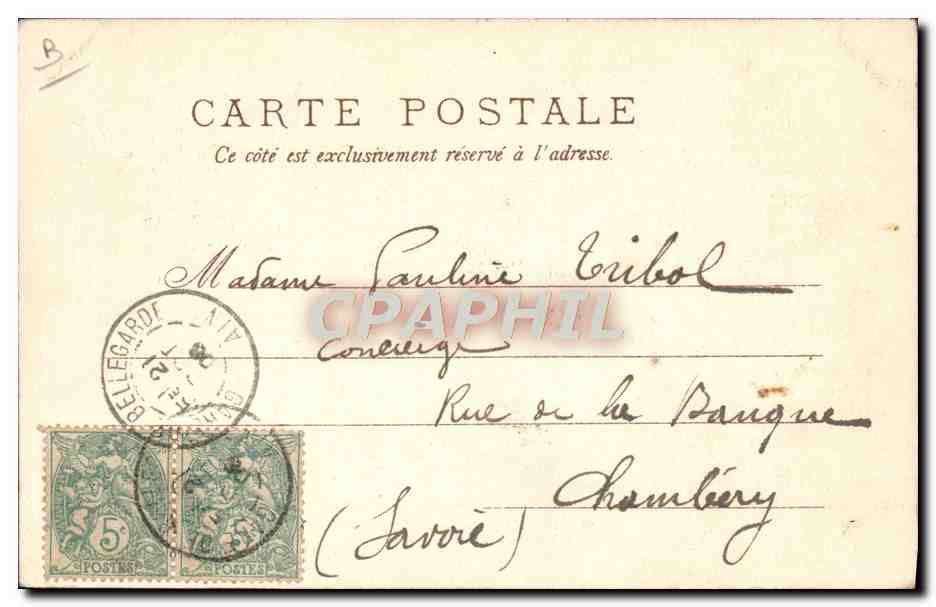 La Côte d'Azur — Vue maritime avec voiliers — Raphael Lick & Fils, Paris, Série 290 — Achterkant