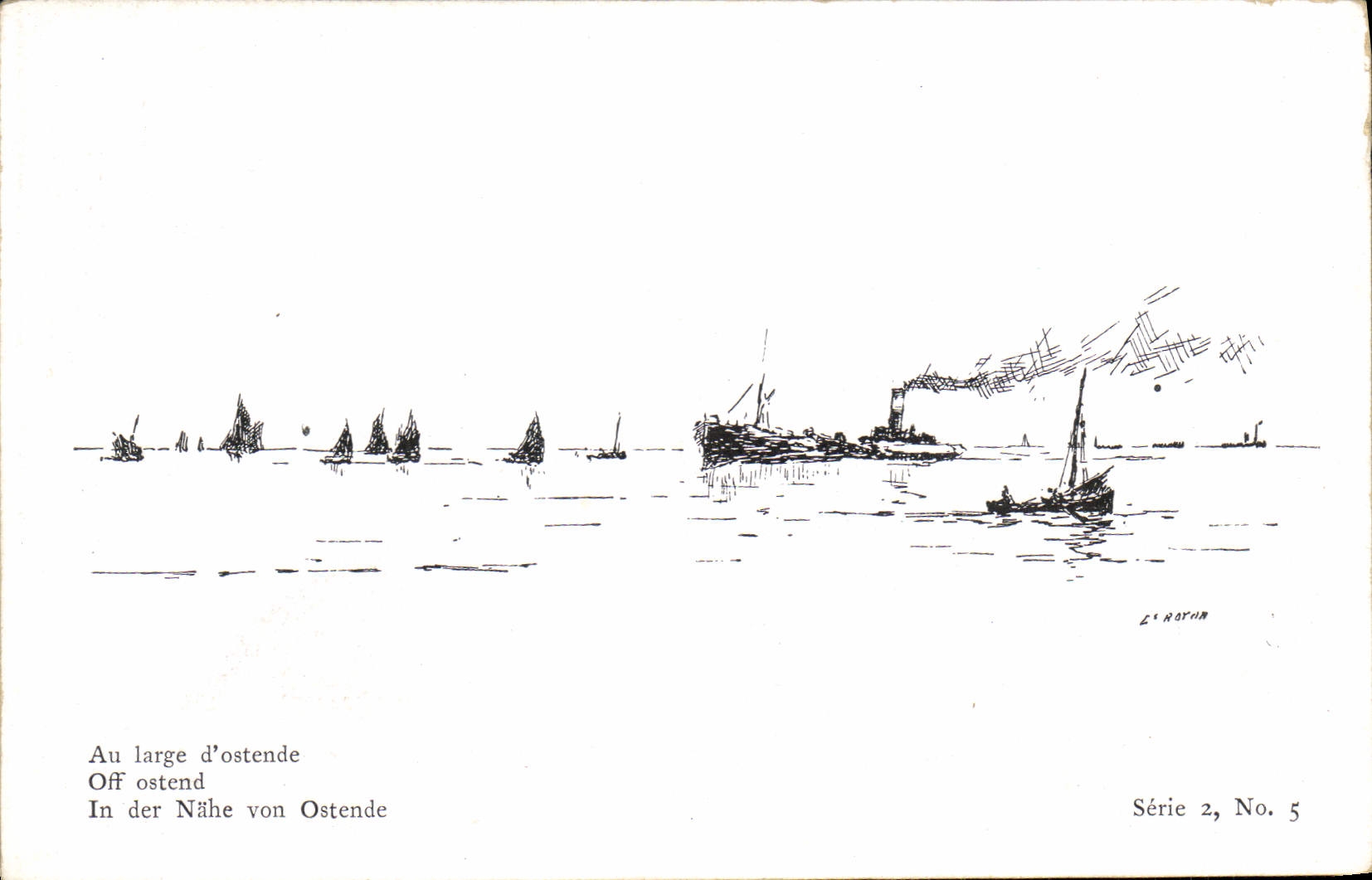 Vue maritime d'Ostende — Série 2, No 5 — Éditeur Jean Marion & Cie, Paris