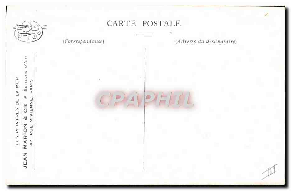 Vue maritime d'Ostende — Série 2, No 5 — Les Peintres de la Mer — Reverso