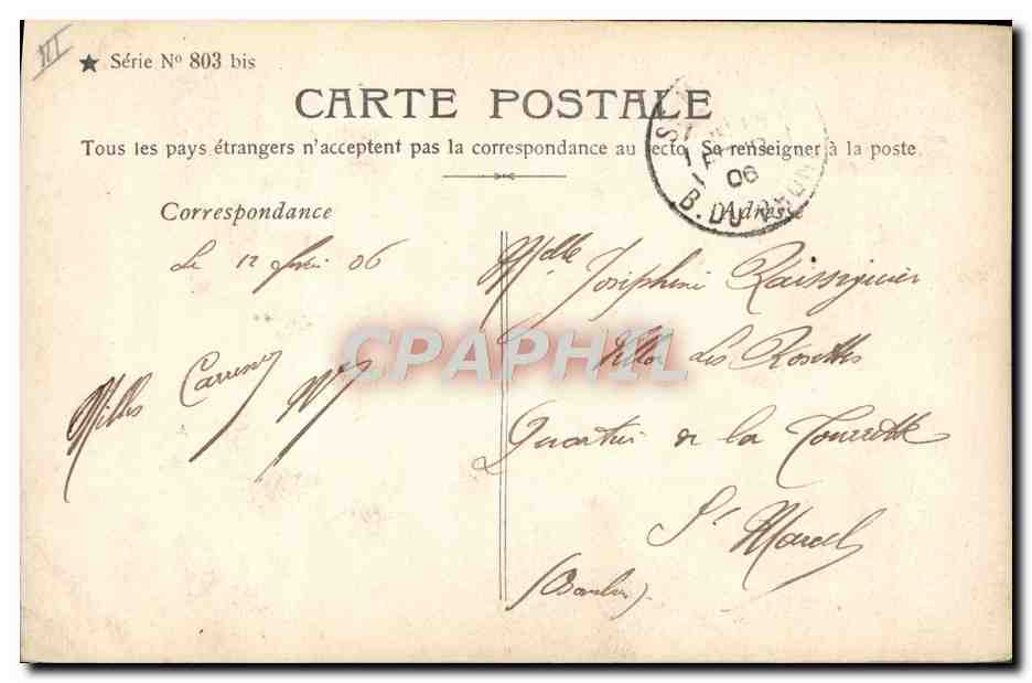 Phryne — nackte Darstellung — anonymer Verlag, Serie 803 bis — Rückseite