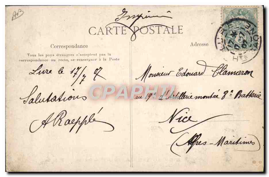 Les plaisirs de la caserne — Corvée — E.L.D. — Verso