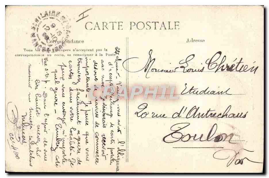 CPA Militaria Caserne Barre feixe Gymnastique — Verso