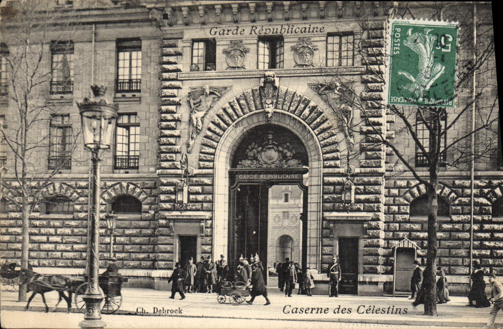 CPA Militaria Caserne Paris Garde Republicaine Caserne des Celestins 