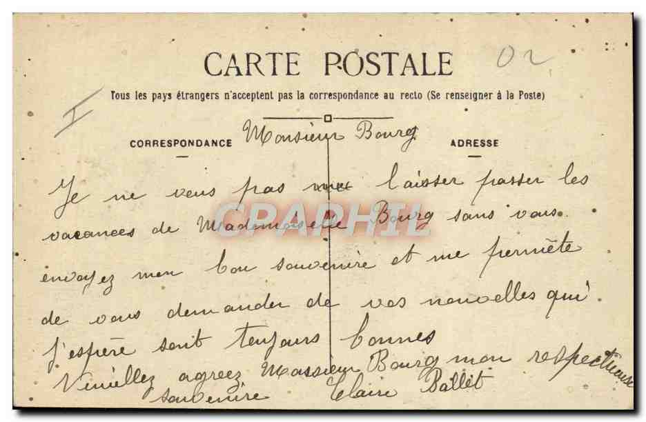 CPA Militaria Caserne Camp de la folie  — Rückseite