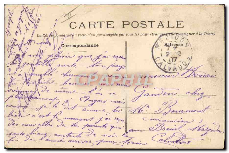 CPA Militaria Caserne Le depart pour l'exercice Cheval  — Rückseite