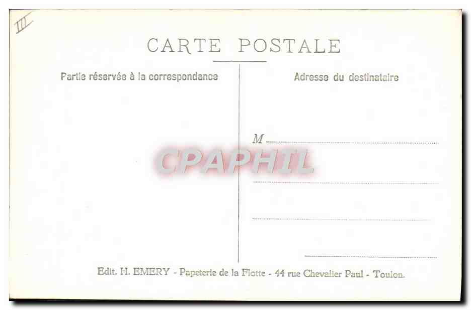 CPM Bateau de guerre  — Verso