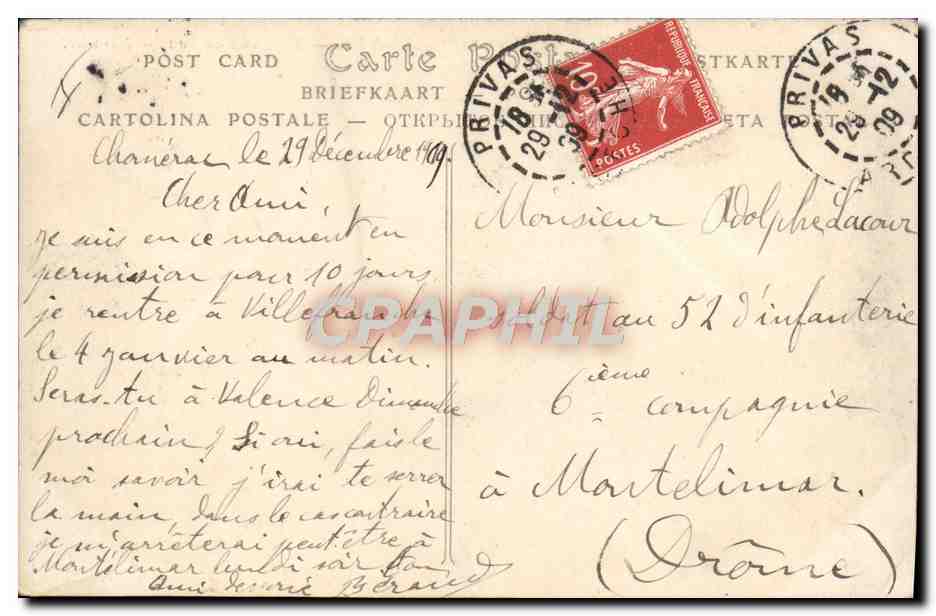 CPA Bateau de guerre Villefranche sur Mer Torpilleurs au port  — Verso