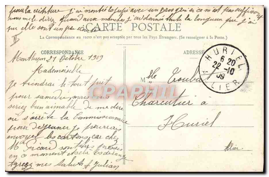 CPA Bateau de guerre Souvenir d'escadre  — Verso