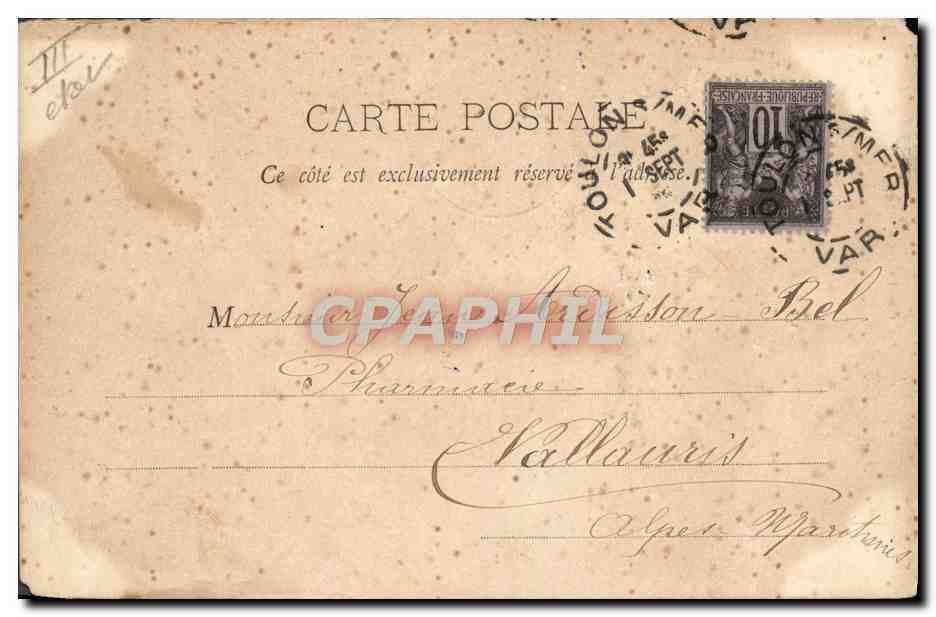 CPA Bateau de guerre Aviso torpilleur  — Verso