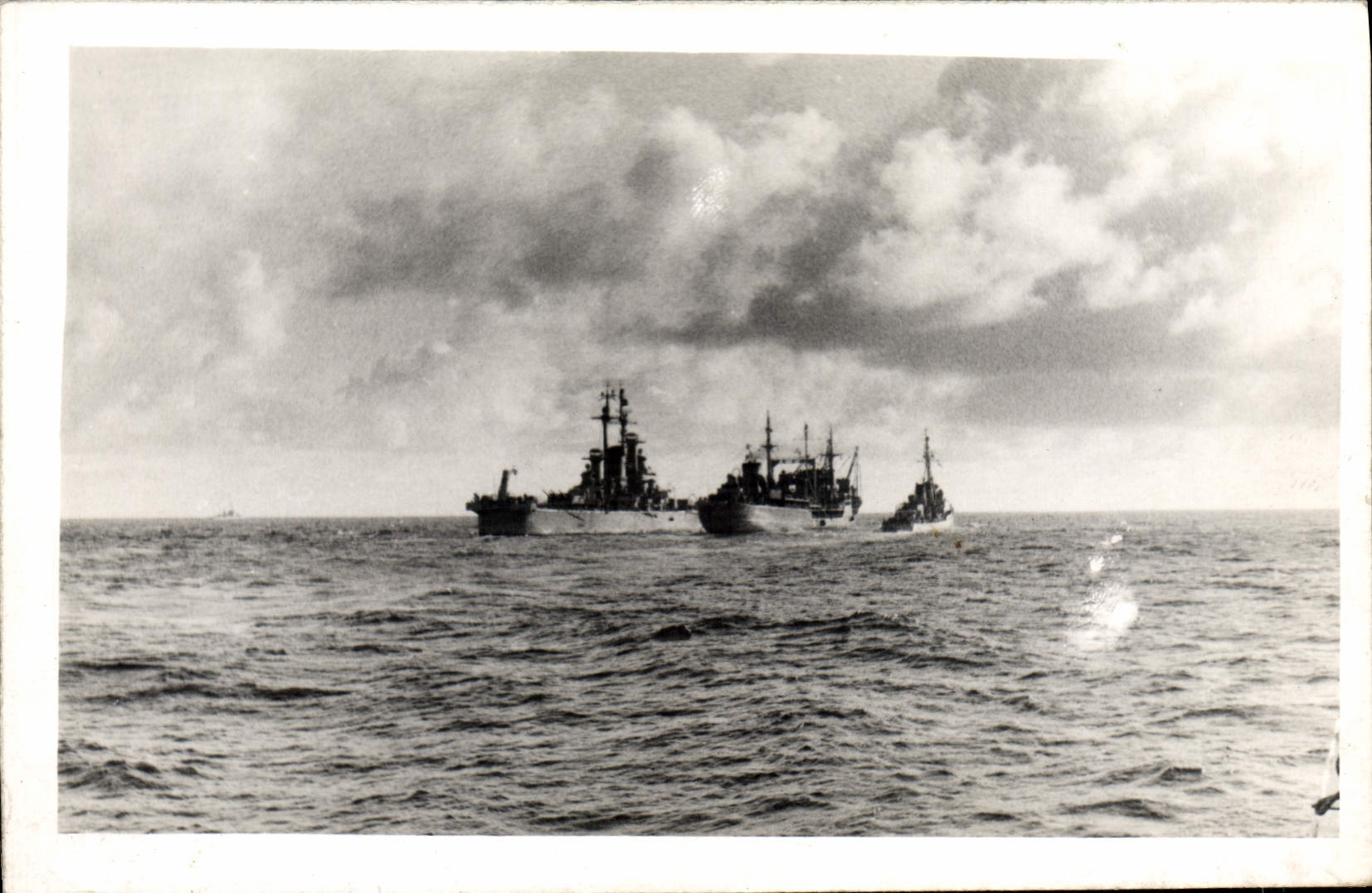 CPA Bateau de guerre USA Marseille 1947 1948