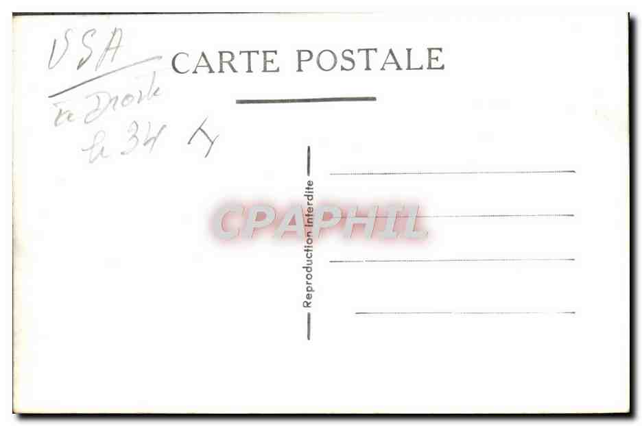 CPA Bateau de guerre USA Marseille 1947 1948 — Verso