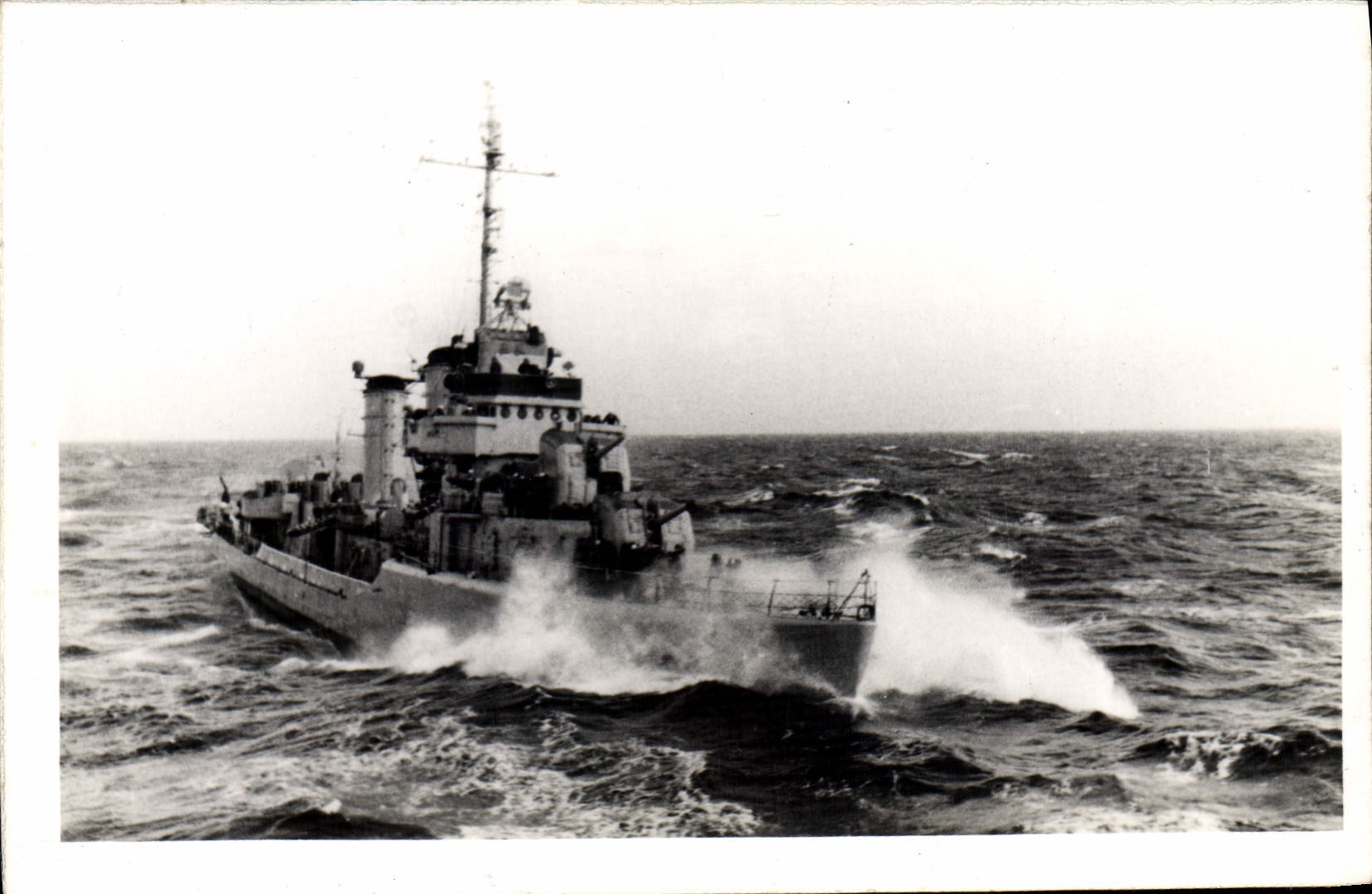 CPM Bateau de guerre Marseille 1947 1948