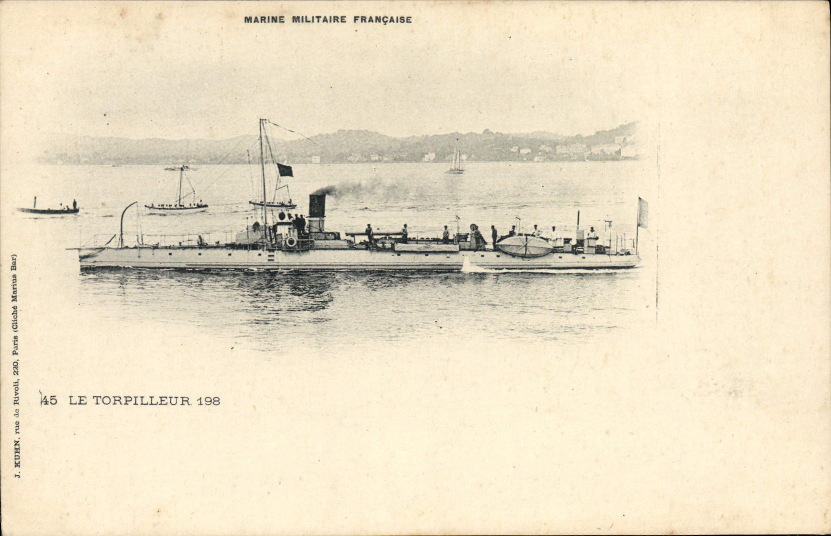 CPA Bateau de guerre Le Torpilleur 198