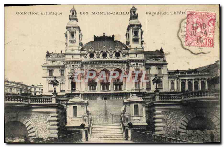 CPA Monaco Monte Carlo Facade du Theatre 