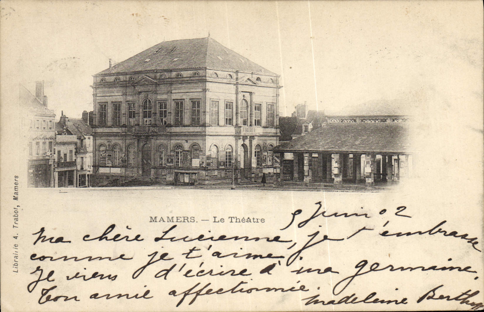Mamers — Le Théâtre — Librairie A. Trabot, Mamers
