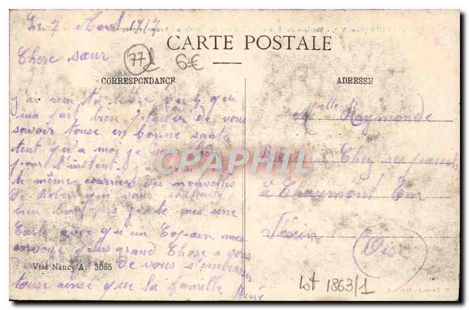 CPA La Ferte Gaucher Vestiges des Ruines du Chateau de Montblin Ancienne propriete du Baron de St Genies  — Back
