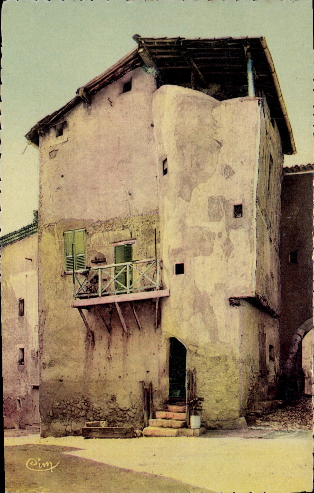 CPA Moustiers Ste Marie Vieille Maison et Vieux portail