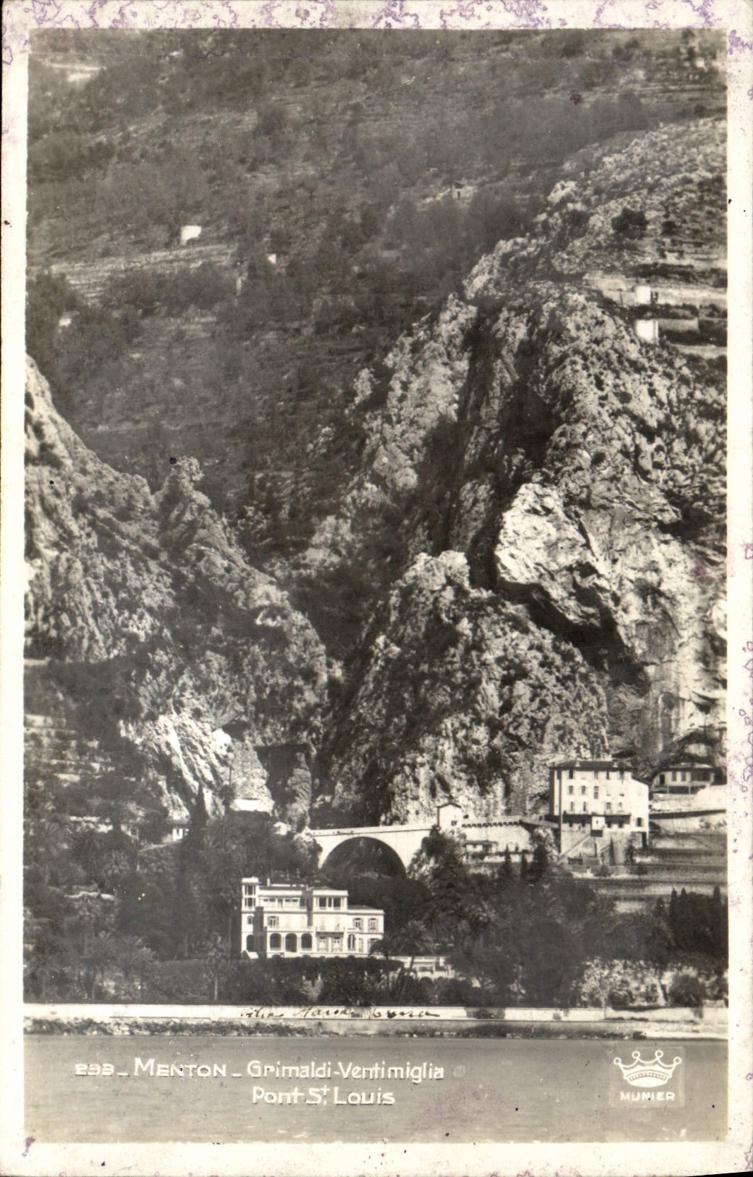 CPM Menton Grimaldi Ventimiglia Pont St louis 