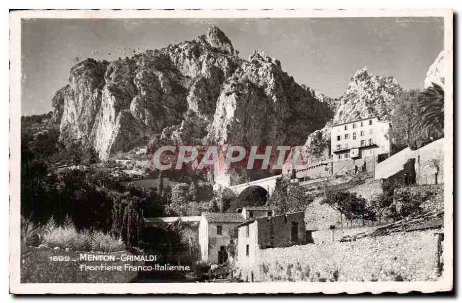 CPM Menton Grimaldi Frontiere Franco italienne 