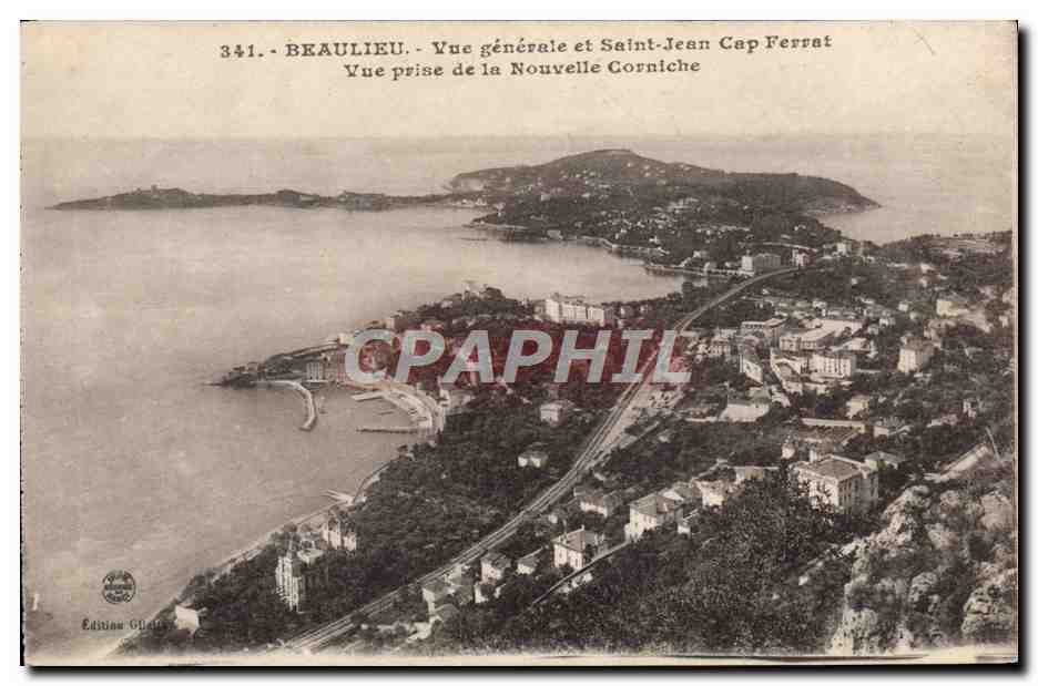 CPA Beaulieu Vue Generale et Saint Jean Cap Ferrat