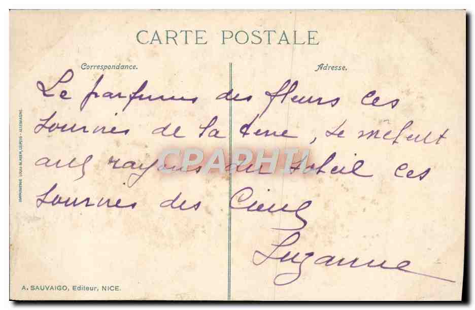 CPA Beaulieu L'Hotel Bristol a Travers les pins — Rückseite