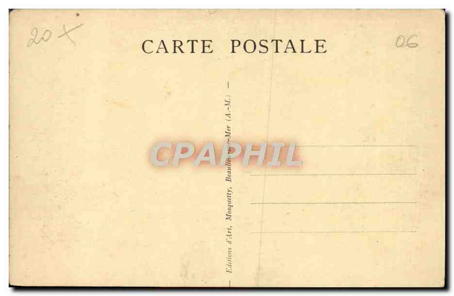 CPA Beaulieu Le Cap Ferrat et la pointe Sainte Hospice — Rückseite