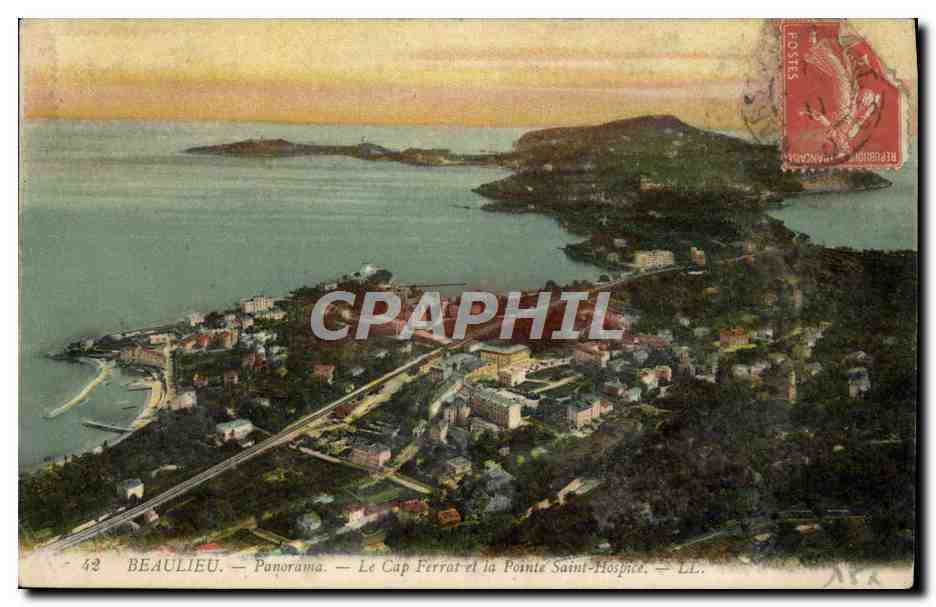 CPA Beaulieu Panorama Le Cap Ferrat et la pointe Sainte Hospice 