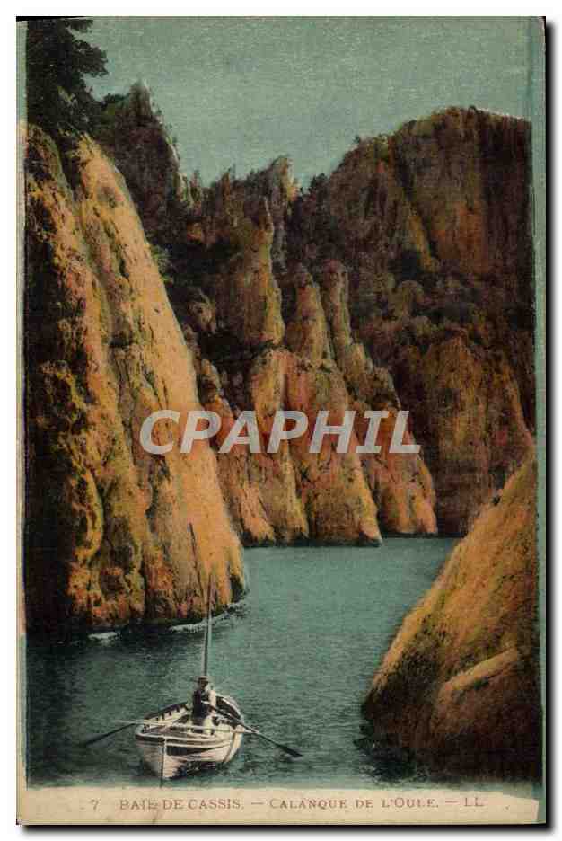 CPA Baie de Cassis Calanque de l'Oule Barque Bateau