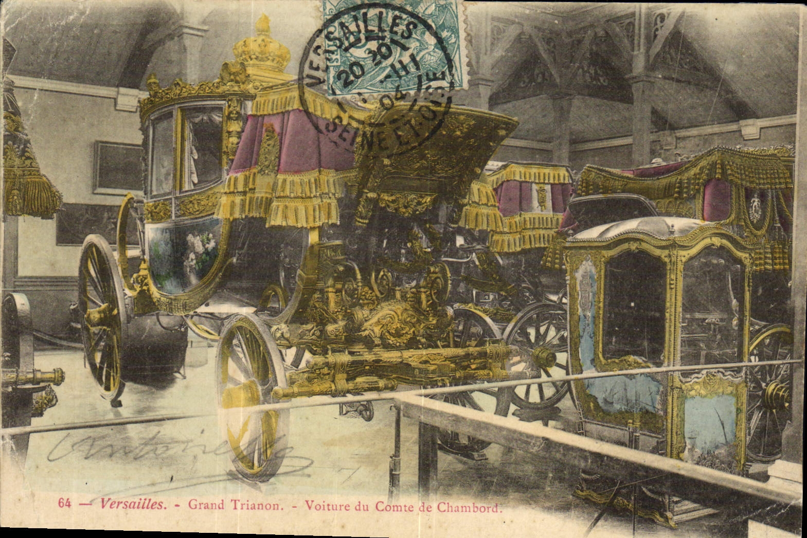 CPA Versailles Grand Trianon Voiture Du Comte de Chambord