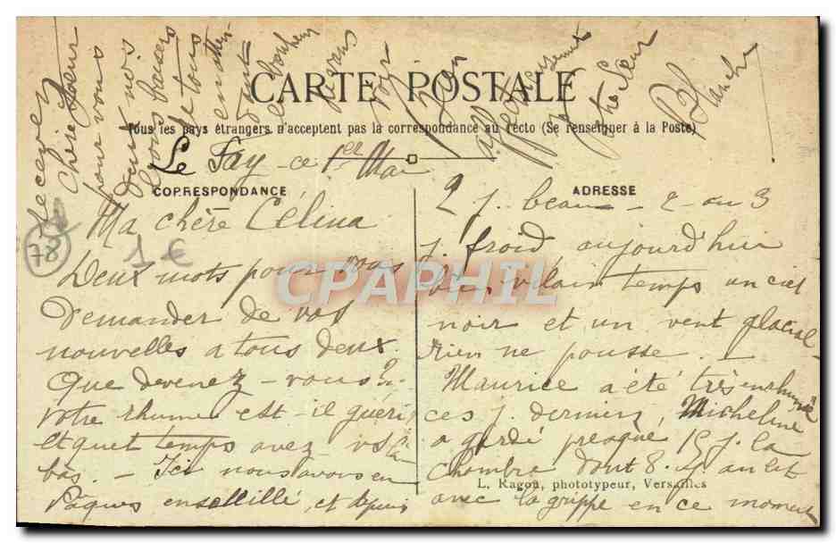 CPA Versailles Grand Trianon Le Jardin du Roi — Verso